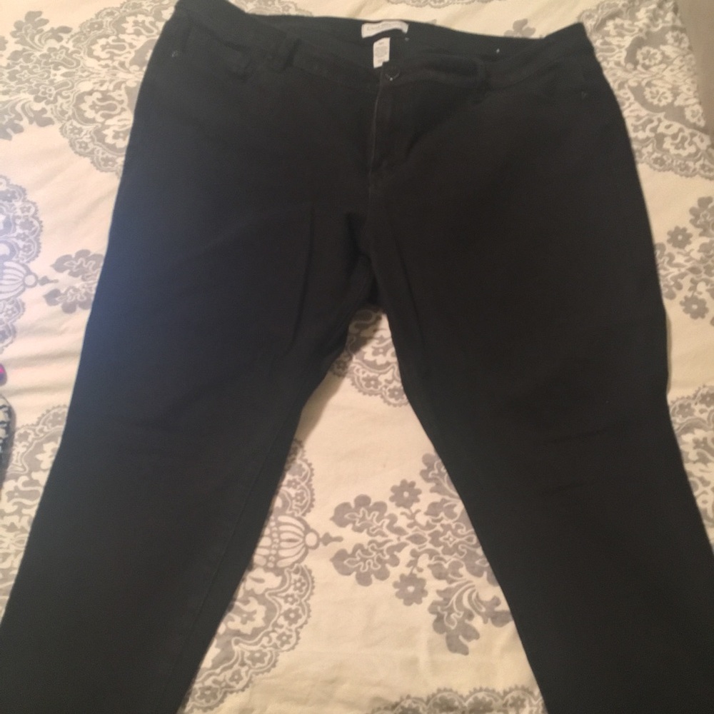 Lane Bryant Black straight leg jeans